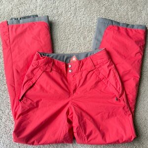 Columbia Red and Gray Snow Pants